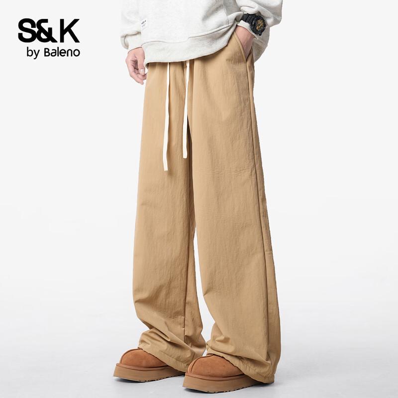 

Baleno Men s S&K Series Loose Fit Wide-Leg Casual Pants L