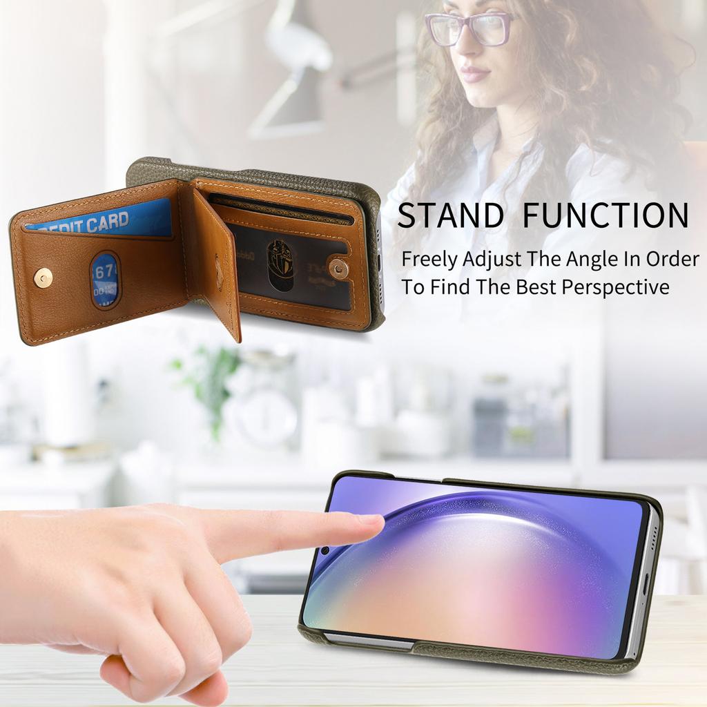 For Google Pixel 10 Pro XL/9 Pro XL Case with Mirror Card Holder RFID Blocking Litchi Texture PU PC Phone Back Cover