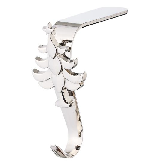 Mantel Christmas Stocking Hook Metal Stocking Holder on Fireplace Snowflake Reindeer Tree Santa Mantel Hook for Hanging Holiday Decorations Garlands