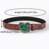 PU Waist Belt with Embossed Gemstones Buckle Adjustable Length Waist Belt Woman Girls Jeans Skirt Coat Decors Waistband