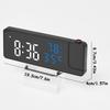 Digital Projection Clocks 270 Rotatable Projector LED Display Household Desktop Clock With Temperature & Humidity Display For