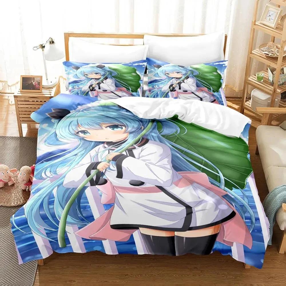 Anime Celestial Method Sora No Metho Comfortable Duvet Cover Pillowcase Bedding Set Children Bedroom Decoration Home Textile