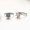 Bague Ringen S925 Set With D Color Moissanite Classic Six Claws One Carat Snowflake Women's 18-karat Gold Plated Ring