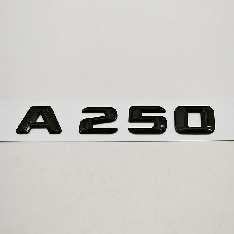 Glossy Black 3D Car Rear Trunk Emblem Badge Letters Decal For Benz A Class W176 W177 A180 A200 A220 A250 A260 Accessories