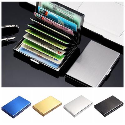 Estuche Antimanético para Tarjetas de Acero Inoxidable Porta Múltiples Tarjetas Porta Tarjetas RFID Porta Tarjetas de Negocios Viaje
