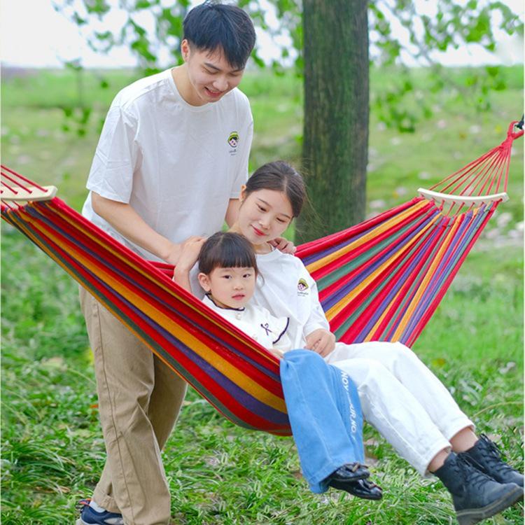 Anti-Rollover Thickened Canvas Hammock - Single/Double for Students & Adults
