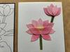 Takaraku Chirimen Crafts Flower Lotus Wall Handmade Kit Offering, Hanging,