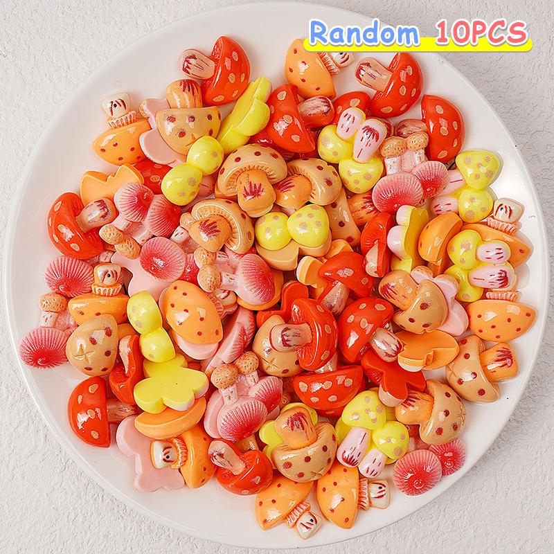 10Pcs Colorful Flower Flatback Resin Cabochons Flower Cabochon Beads For Diy Crafts Jewelry Making Decoration Accessories