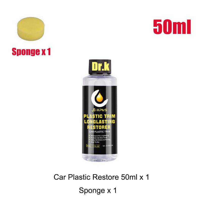 50ML/100ml Plastic Restorer Longlasting Trim Hydrophobic Liquid Coating Keyboard Repairman Cleaner Car Detailing 50 ml