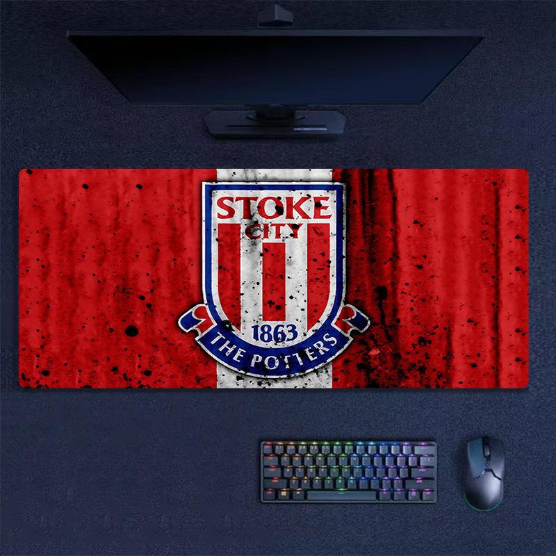Stoke City F.C Print  Cushion Non-slip Laptop Tablet Big Mousepad XXL Mat Mini PC Playmat With Lock edge