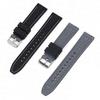 Swatch X OMEGA Compatible Rubber Strap with Double Lines (Black/Gray Lines)