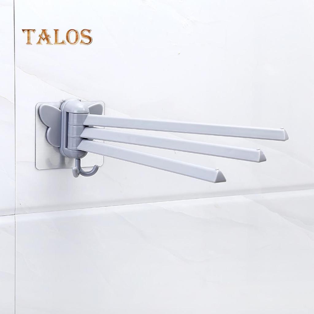 Organizer Wall Kitchen Towel Bathroom Mount Folding Hanger Rotating Hook Rack Bathroom Items