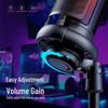 RGB Capacitor Wired Microphone for Gaming, Singing, Live Broadcast & Recording with Sound Card (ME6S)