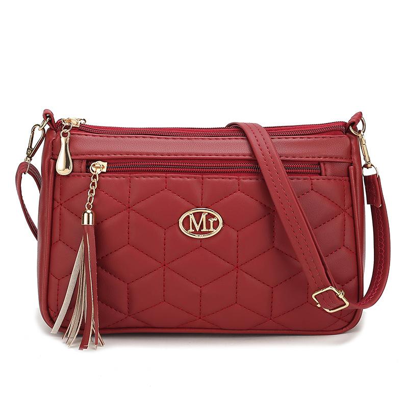 Small and medium bags Crossbody summer women's mini new medium mother bags Soft leather rhombus embroidered women's bags Mobile phone satchel