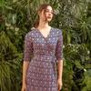 Lipbbam Creora Romona 3 4 Sleeve Long Wrap Dress Ldm10di01