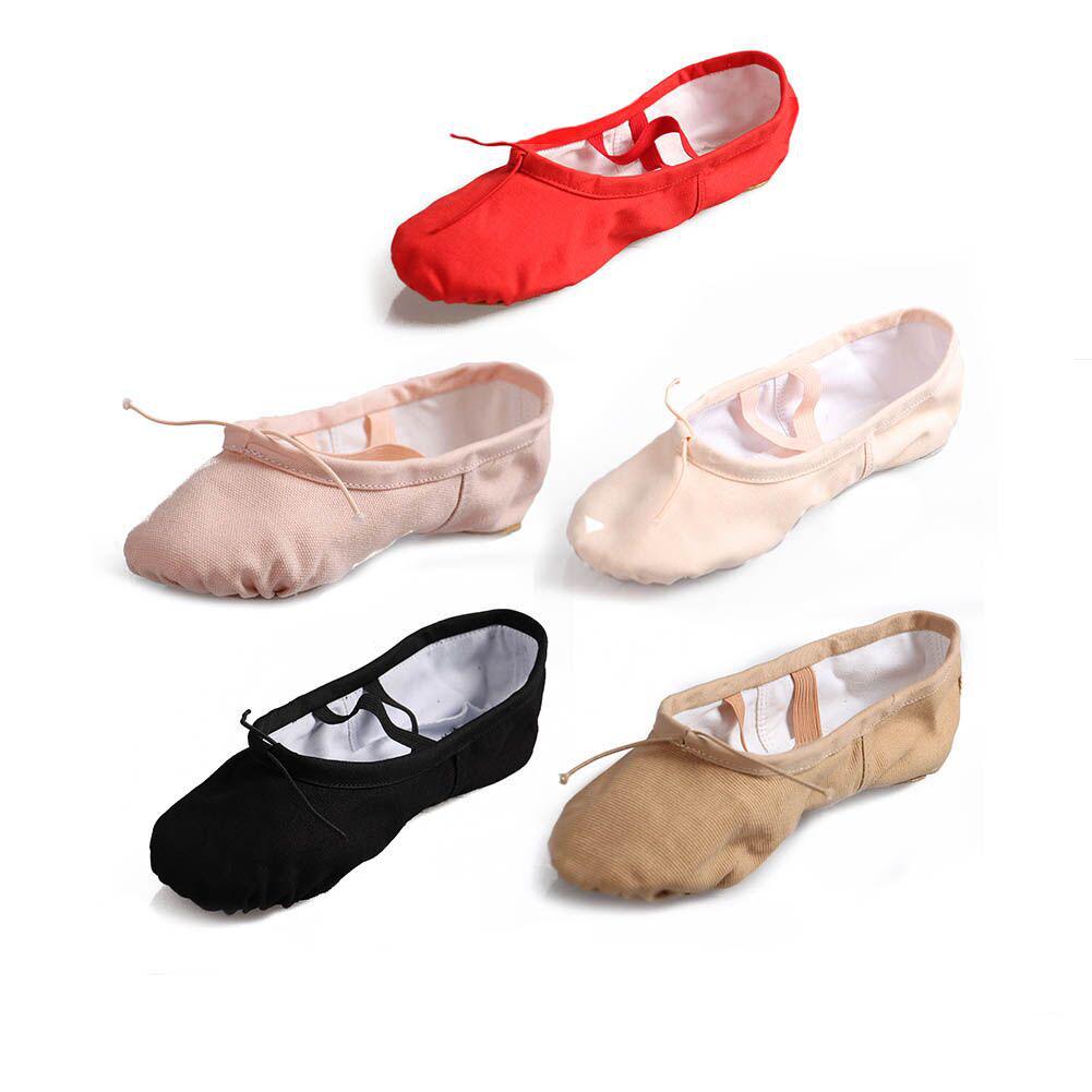 Girls Canvas Ballet Shoes/Ballet Slipper/Dance Shoe/Yoga Shoes Split Sole Flats