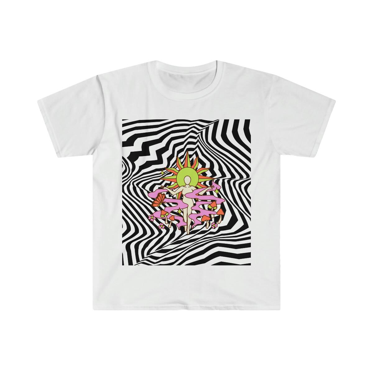 Psychedelic Graphic Unisex Softstyle T-Shirt S-3XL S разноцветный