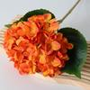 Artificial Hydrangea Single Stem with Leaves - Fake Flower for Wedding, Home, and Photography Decor