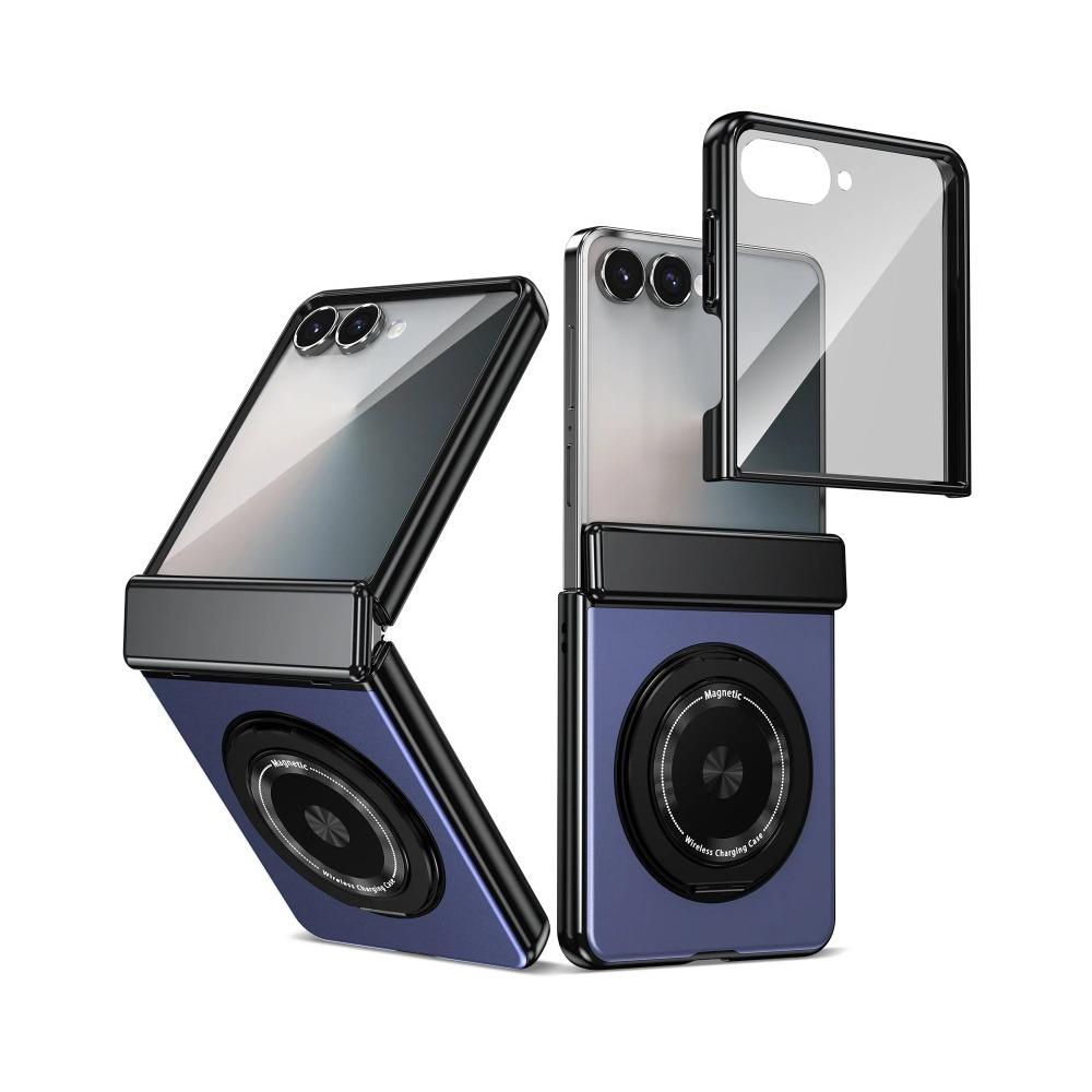 Husă de telefon cu suport magnetic rotativ la 360 de grade pentru Samsung Galaxy Z Flip 7 FE 6 5 4 3, încărcare wireless, protecție ecran pentru balama