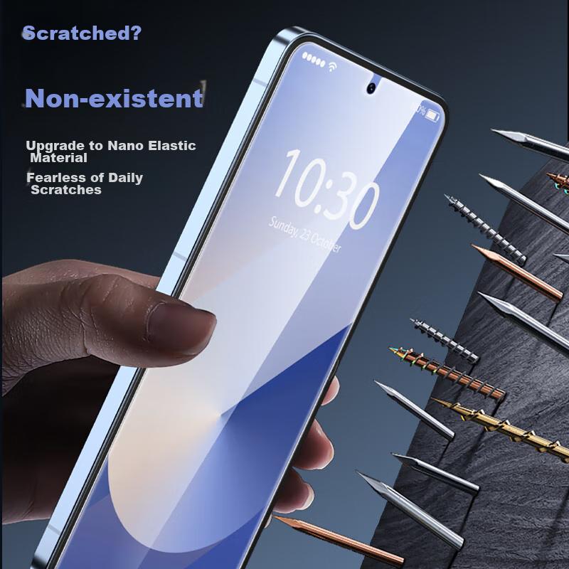 Full Screen Hydrogel Film for Samsung Z Flip7FE And Z Flip6, Soft Screen Protector Screen Three-Piece Set, HD Non-Tempered Full Adhesive Protection