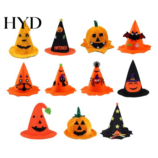 Parent Child Matching Outfits Halloween Pumpkin Hat for Kids Adults, Funny Plush Comfortable Breathable Festival Witch Party Costume, Cosplay,