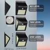 42/144/230 LED Lampa Solarna Czujnik Ruchu PIR Kinkiet 4 Tryby Lampa Solarna Zewnętrzna Wodoodporna Solarna Lampa Ścienna na Dziedziniec Ogród