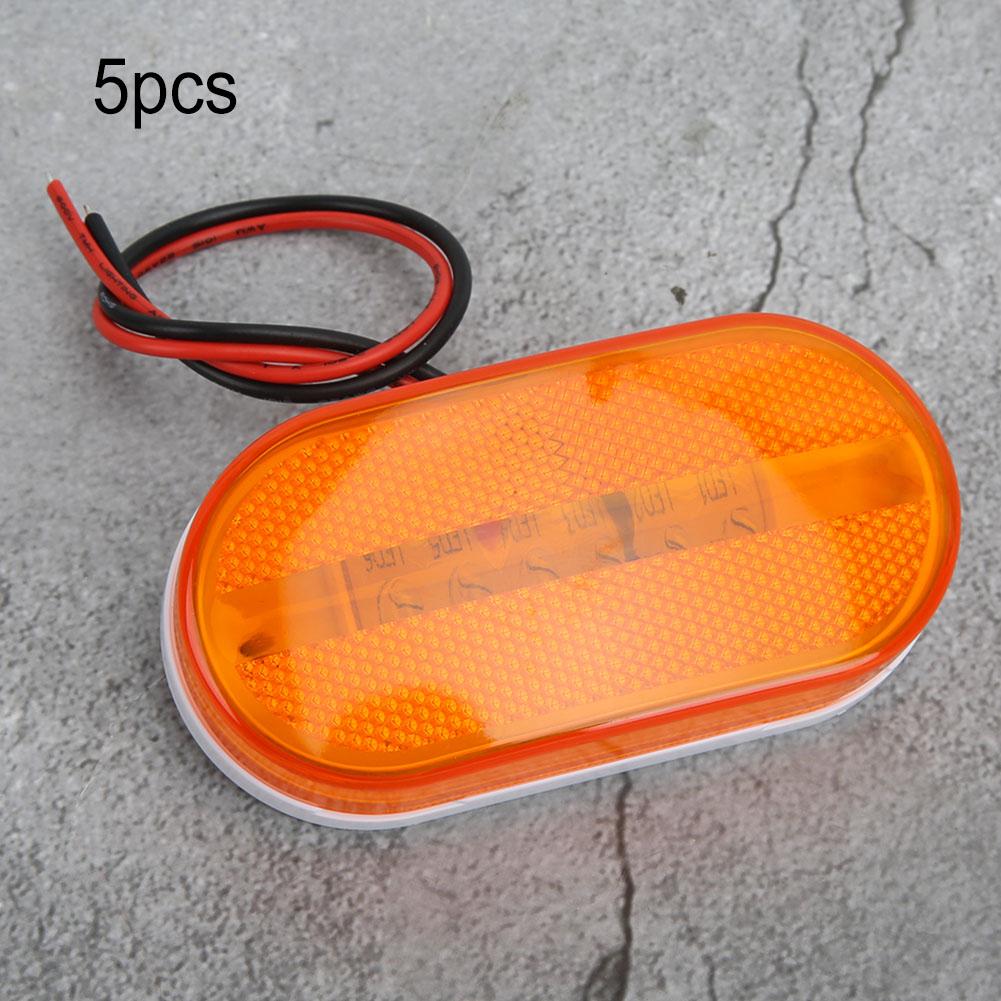 5pcs 6LED 12V Side Marker Indicators Lights for Truck Trailer Practical Accessory