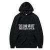 Fashion Casual Long Sleeved  Letter Printing Loose Plush Pullover With Rope Hoodie