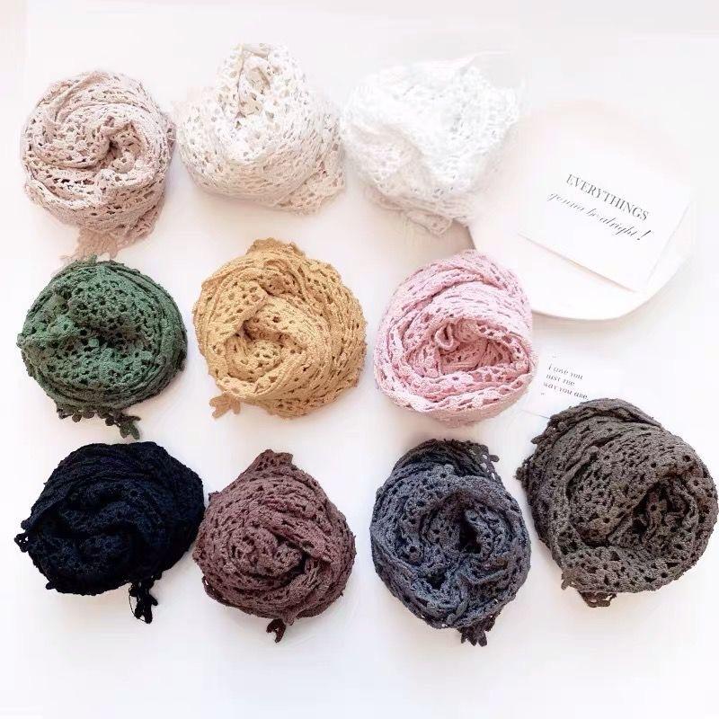 Small Shawl Short Sunscreen Wraps Small Scarf Outside Spring and Summer Thin Flower Lace Hollow Shawl