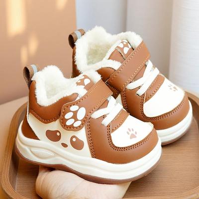 Winter Toddler Shoes: Thickened, Non-Slip, Soft Sole for 1-2-Year-Olds, Cartoon Design