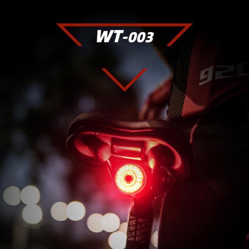 ENLEE Rowerowe Światło Hamulcowe Tylne Super Jasne Inteligentne Światła, Ostrzegawcze Tylne Światło LED Akcesoria Sprzęt do Jazdy Nocnej na Zewnątrz