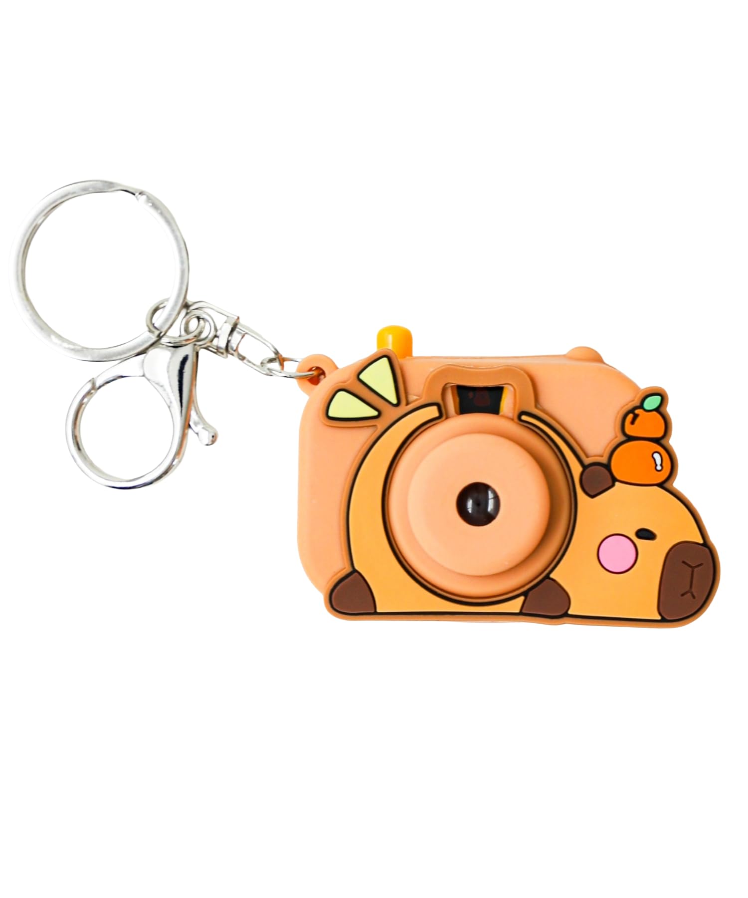 

WEGO Capybara Toy Camera Cute School Present for Size Pattern 1 Keychain, Gift, Women, F,
