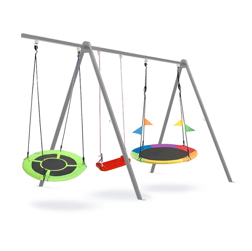 Extension frame for swing swing handle hooks metal bar gray