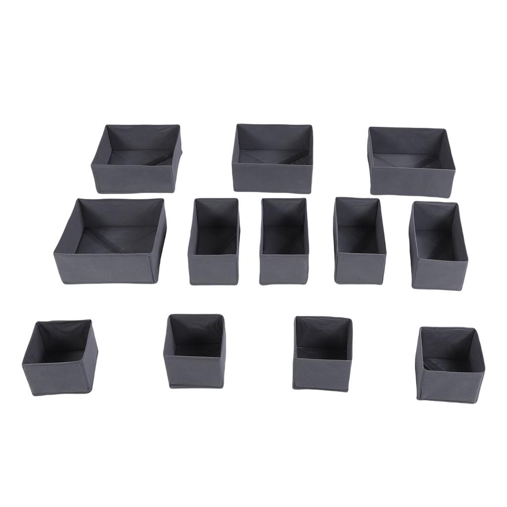 12 Piece Clothing Drawer Organizer Multifunctional Foldable Closet Drawer Organizer Bins for Sock Underwear Bra Tie