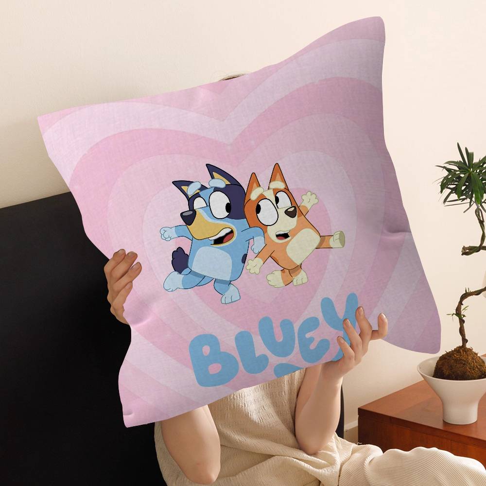 Süß-B-B-Blueys-S Cartoon Kissen Kissenbezug Kissenhülle Wohnzimmer Sofa Heimdekoration Personalisiert