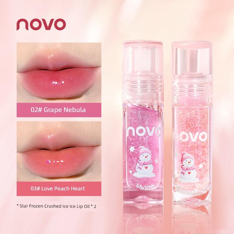 Novo Transparent Water Light Lip Gloss Full Lips Lip Essence Honey Lip Gloss Moisturizing Lip Gloss Moist Lipstick Water Light Genuine Goods