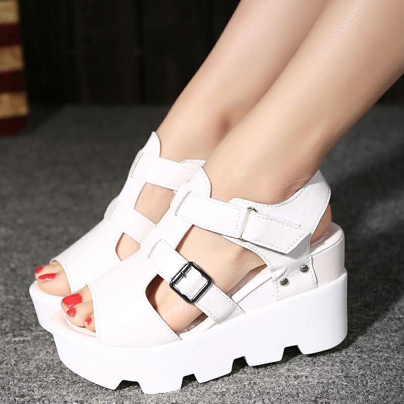 Sandalias de verano de plataforma alta para mujer comprar a buen precio —  entrega gratuita, reseñas reales con fotos — Joom