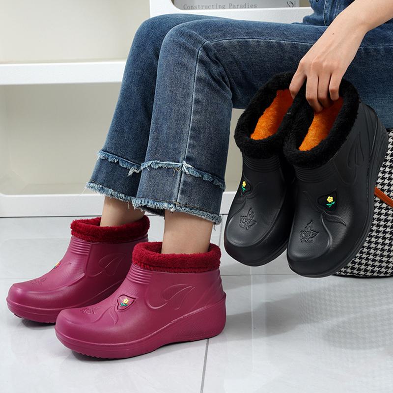Warme Schneestiefel Herren Damen Wasserdicht Küchenarbeitsschuhe Stiefel Autowäsche