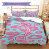 The Pink Panther Pattern Bedding Set Quilt Cover Pillowcase Home Decor Gift (1 * Duvet Cover + 2 * Pillowcase, Without Core)