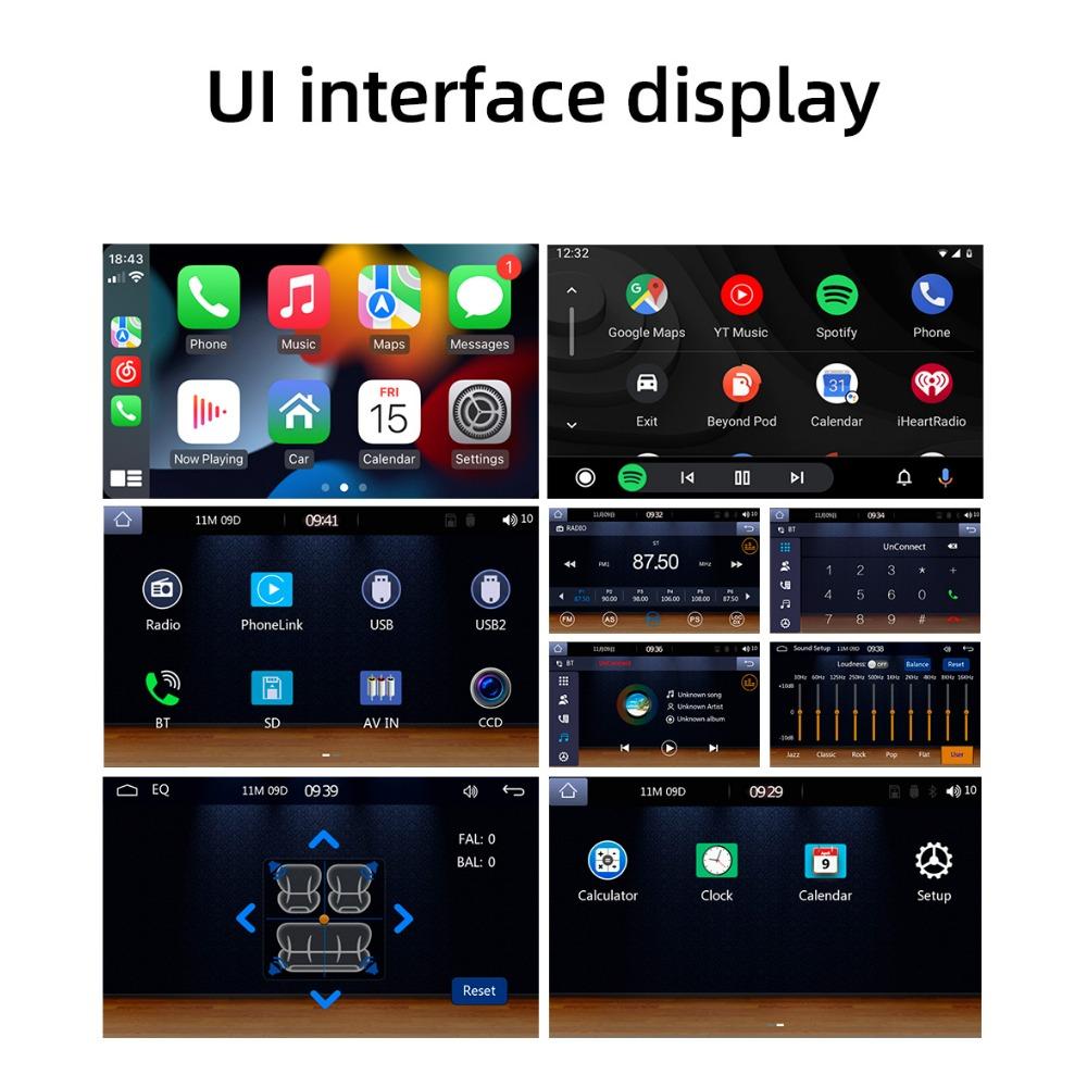 6.2 Inch 1Din Wire&Wireless CarPlay Android Auto Screen Radio Car Stereo BT MP5 Car Play 2USB Audio System Car Accessories