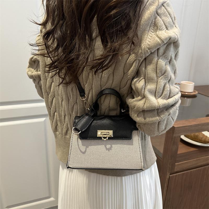 High Quality Retro Versatile Women'S Shoulder Tote Bag Color-Blocked Crossbody Bag Fashion Handbag Commuter Bag Girl Purse Gifts