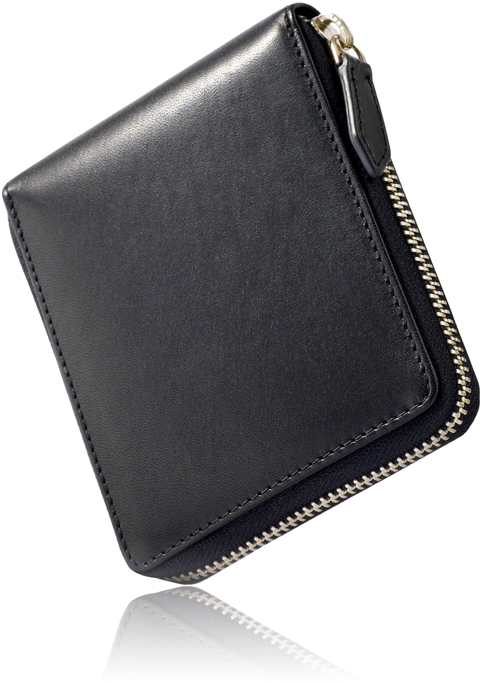 

Мужской кошелек бифолд Eledita с круглой молнией, кожа Точиги (черный)