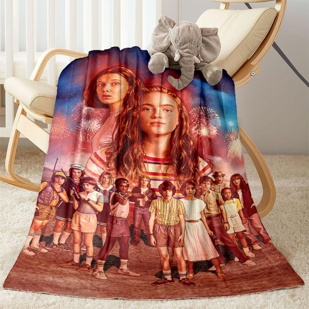 Stranger Things Blanket Suitable for sofas,travel, living rooms also a good gift for friends and family Suitable for all seasons.