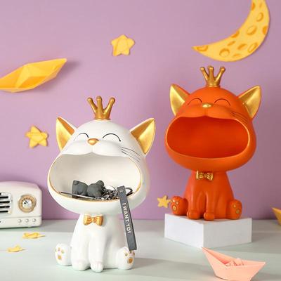 Kreative Katze Luxus Harz Ornament für Heimdeko & Schlüsselaufbewahrung