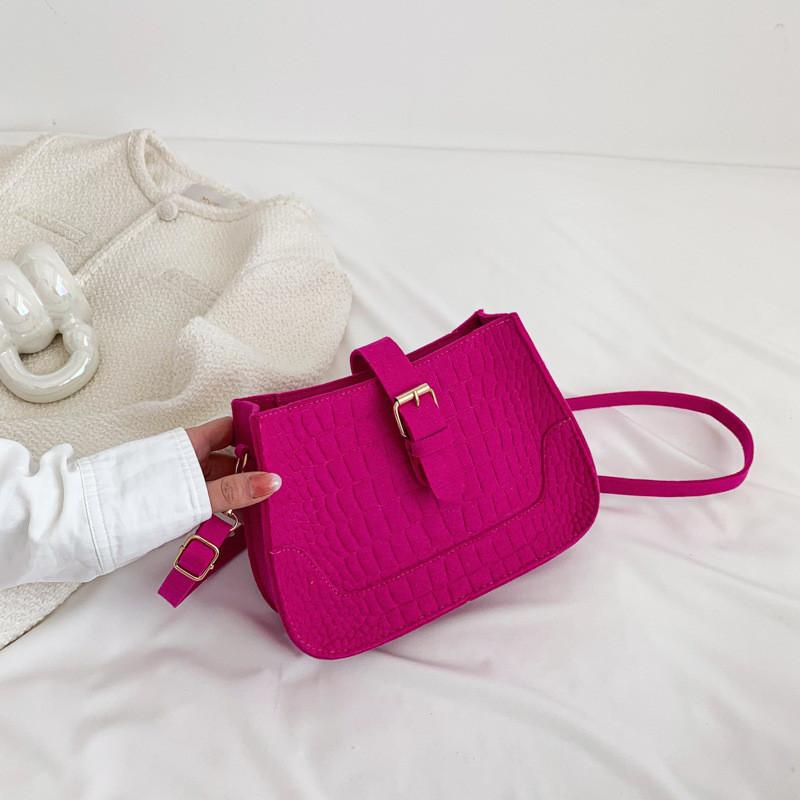 Fashionable Minimalist Crossbody Bag For Women Elegant Street Style RosePurple