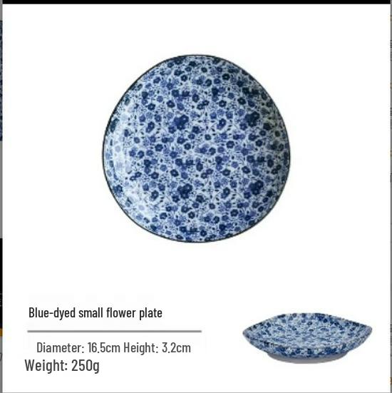 Mino Ware Japanese Ceramic Rice Bowl with Underglaze Design – Single Piece Tableware.