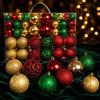 100pcs Multi-color Christmas Balls Set: 3-6cm Glossy & Matte Decorations
