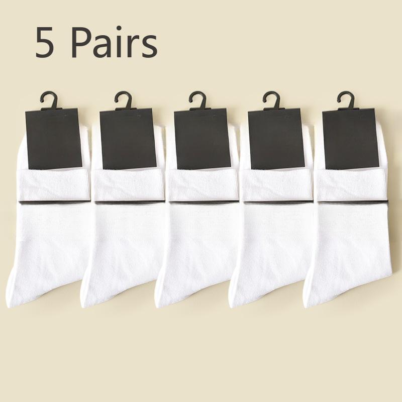 

5 пар мужских летних тонких сетчатых дышащих влагоотводящих деловых универсальных носков-гольф 5 Pairs белый