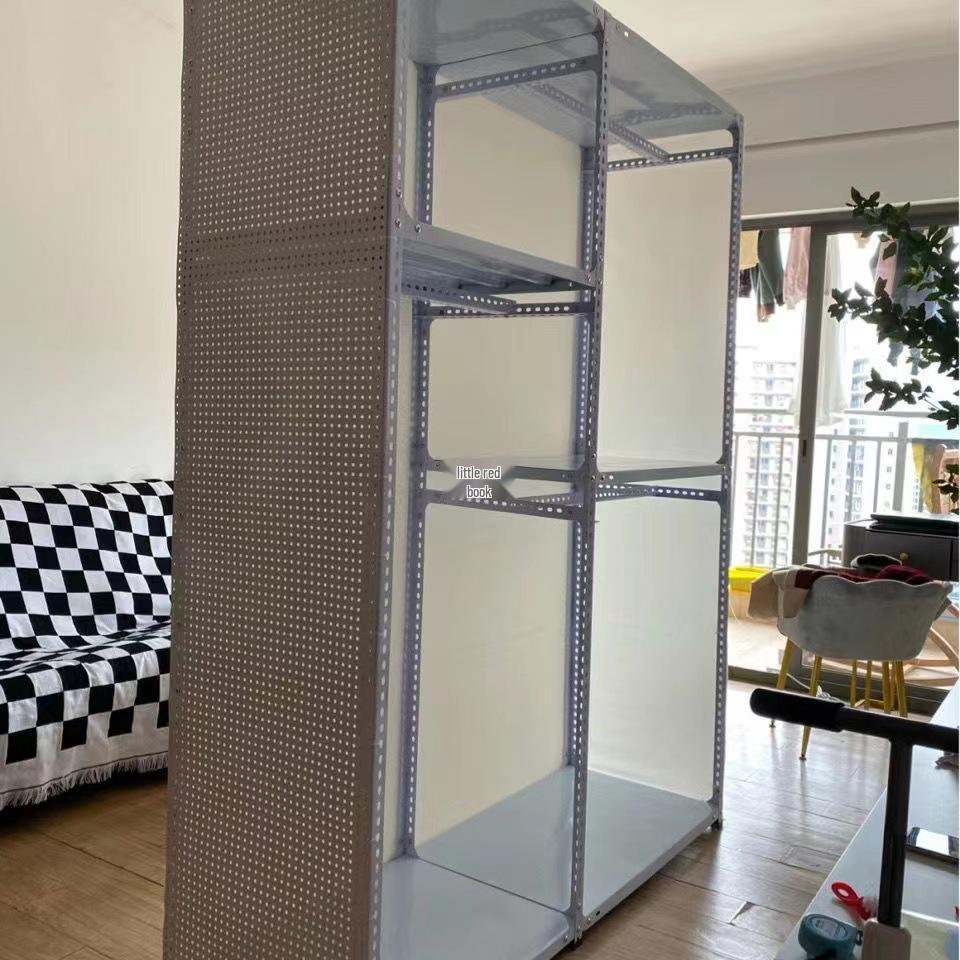 Frameless Wall-Mounted Pegboard Shelf for Display & Storage in Study, Bedroom, Kitchen, or Supermarket