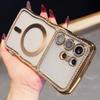 For Samsung Galaxy S26 Ultra Magnetic Case For Samsung S25 Ultra Luxury Plating Wireless Charging Cover With Lens Film Protector